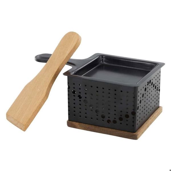Individuell Raclette - Märke - Modell - Metall, Akacieträ, Bambu - Fungerar med 2 värmeljus