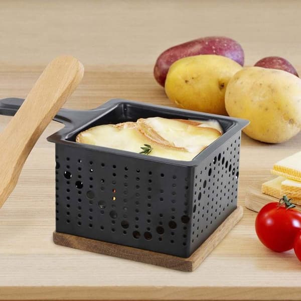 Individuell Raclette - Märke - Modell - Metall, Akacieträ, Bambu - Fungerar med 2 värmeljus