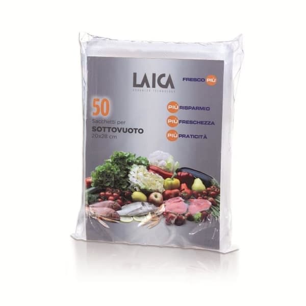 Laica vakuumpåsar - Paket med 50 plastpåsar 20x28cm för Laica enhet - VT3504
