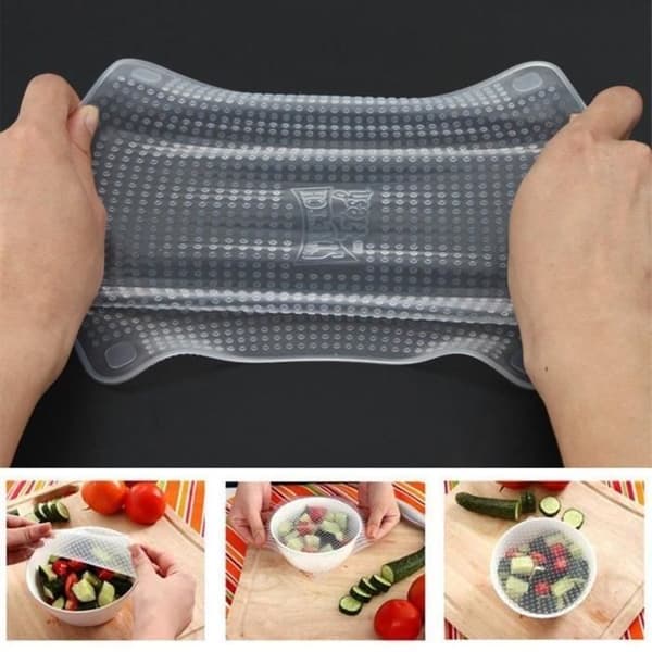 genomgående lock 4st färskvaror kök silikon wraps