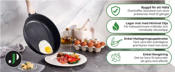 Just Perfecto induktionskokkärl - set kastruller med glaslock - kastrull med helt eld - non-stick stekpanna