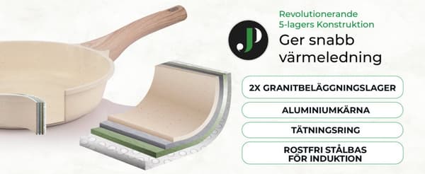 Just Perfecto 15-delade induktionskokkärl - Set med grytor och stekpannor - Alla värmekällor inklusive induktion - Aluminium - Beige
