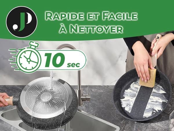 JUST PERFECTO 15-delad induktionskokkärlsset - Anti-vidhäftande grytor och kastruller - Alla värmekällor inklusive induktion - Aluminium