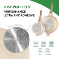 Miniatyrbild 3 av 4: JUST PERFECTO Induktionskokkärl - set kastruller med glaslock - kastrull med helt eld - non-stick stekpanna