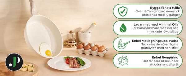 Just Perfecto kastrullset med glaslock - All-Range kastrull - non-stick stekpanna - PFOA- och PTFE-fri stekpanna
