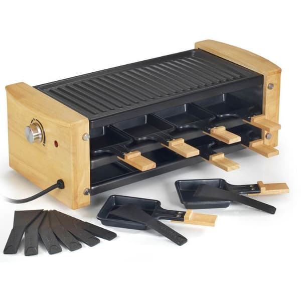 Raclette/grill - KÖKSKOCK - 8 personer - 1200W - Träfinish