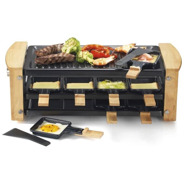 Raclette/grill - KÖKSKOCK - 8 personer - 1200W - Träfinish