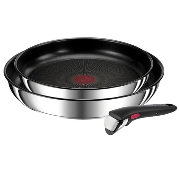 Tefal Set med 2 stekpannor 22/26cm rostfritt stål + handtag - L9739002