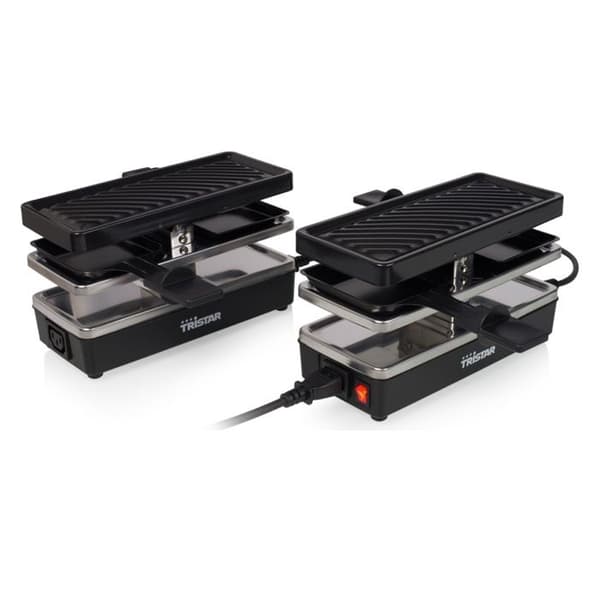 Raclettegrill - TRISTAR - RA-2742 - Sammankopplingsbar - 4 personer - Svart