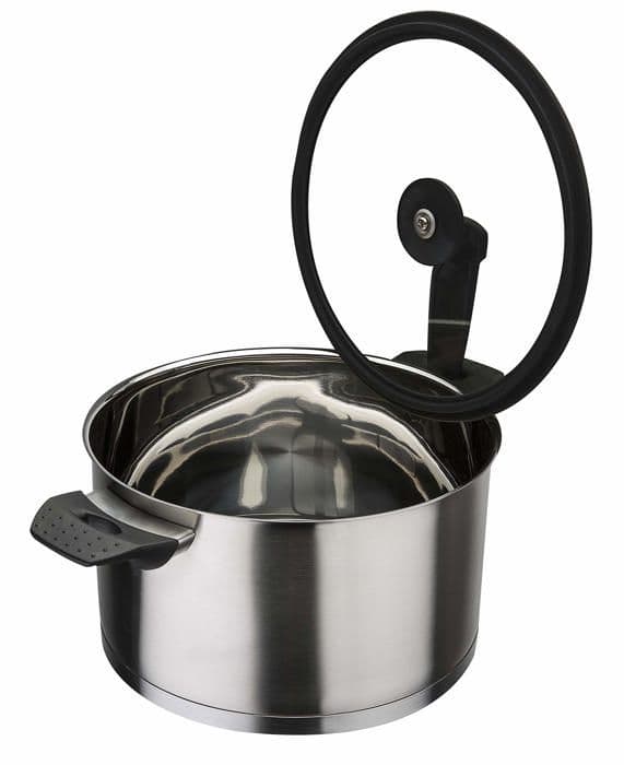 Gsw kokkärl - 706155 - Apart Set med 9 kastruller i 18/8 rostfritt stål i glas och plast Argente