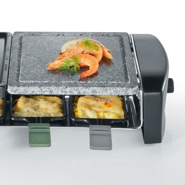 Apparat för raclette SEVERIN - RG9645 - För upp till 8 personer - Kombinerade grillplattor - 1400W