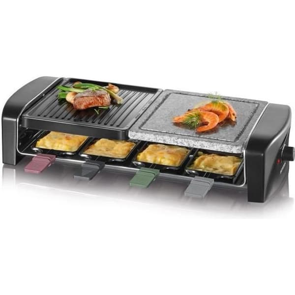 Apparat för raclette SEVERIN - RG9645 - För upp till 8 personer - Kombinerade grillplattor - 1400W