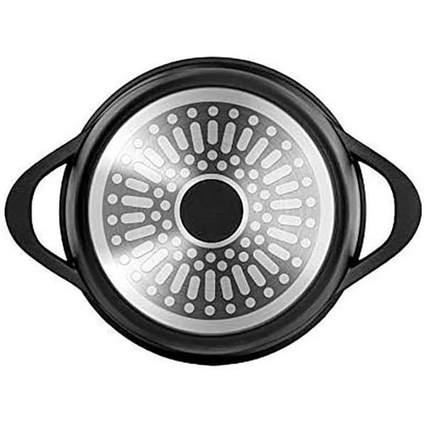 6-delad induktionskokkärl i gjuten aluminium, 3 kastruller, smillock MGK-18Negro 1004673