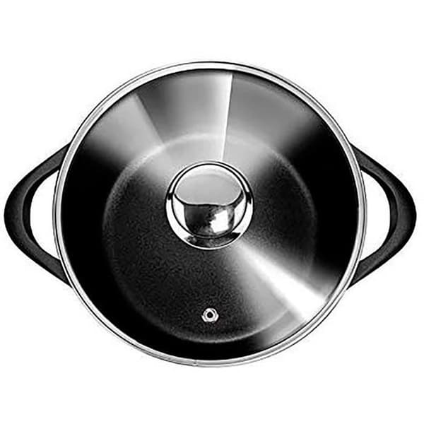 6-delad induktionskokkärl i gjuten aluminium, 3 kastruller, smillock MGK-18Negro 1004673