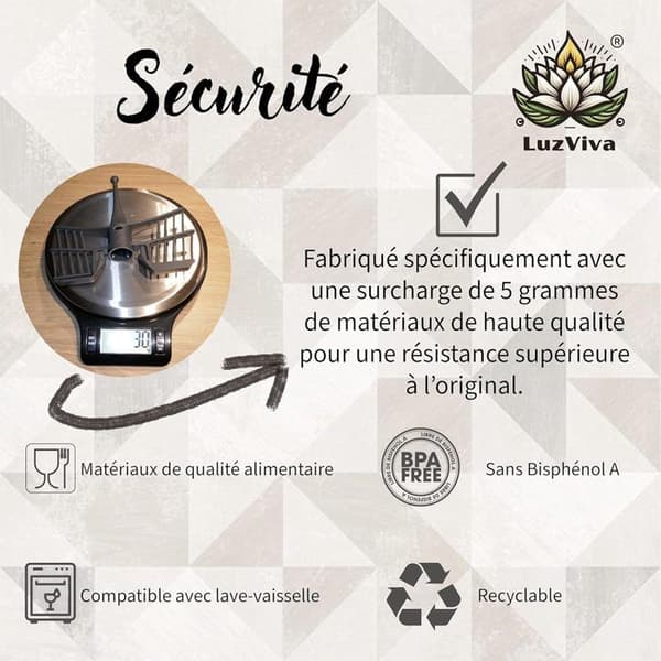 Set med 2 visptillbehör - Fjärilsvisp - Svart, kompatibel med Vorwerk Thermomix TM5 TM31 TM6 - Byte av fjärilsvisp