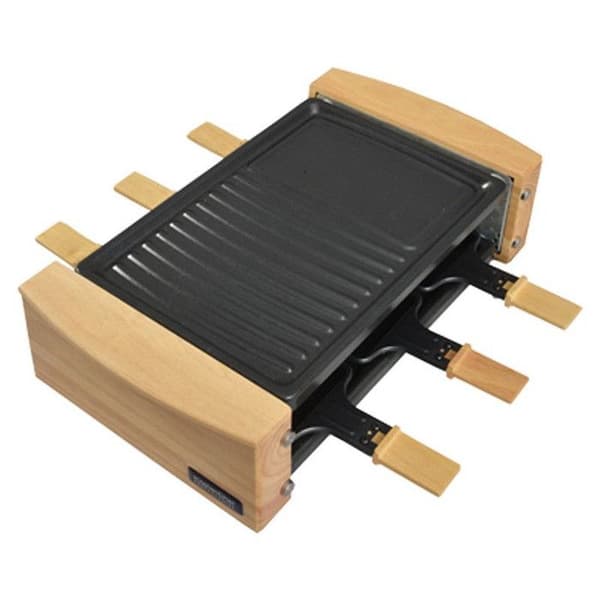Kökskock KCWOOD 8 MAXI raclettegrill - Svart - Träfinish - 8 personer