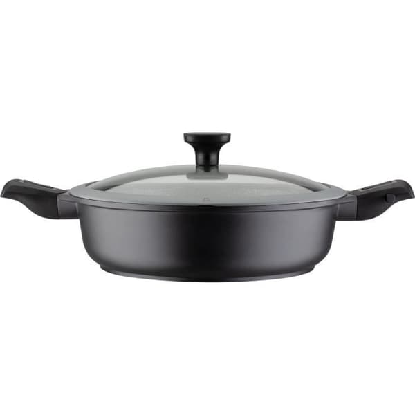 Gsw - 167833 - Easy Click Aluminium- och plaststekpanna med glaslock 5 st Svart 28 cm