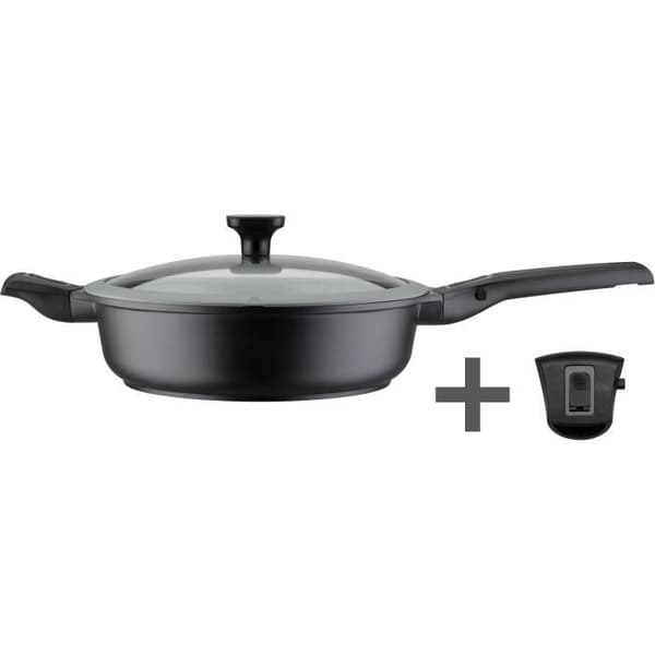 Gsw - 167833 - Easy Click Aluminium- och plaststekpanna med glaslock 5 st Svart 28 cm
