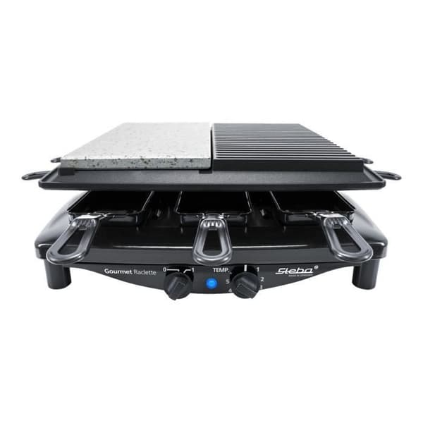 Raclette/grill/grillsten - STEBA - RC 4 plus - 8 personer - 1450 Watt - Non-stick beläggning