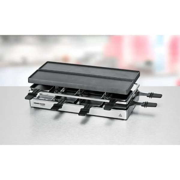 Raclette/grill - Rommelsbacher - RC 1600 - 795 W - 8 personer - Silver