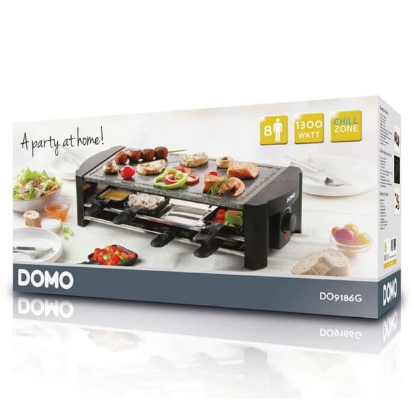 Domo Apparaten för raclette 8 personer 1300w + grillsten - do9186g