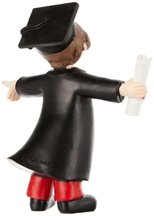 Kreativt kökspaket - kulinariska spel Mopec Boy Graduation Cake Figurine, Polyresin