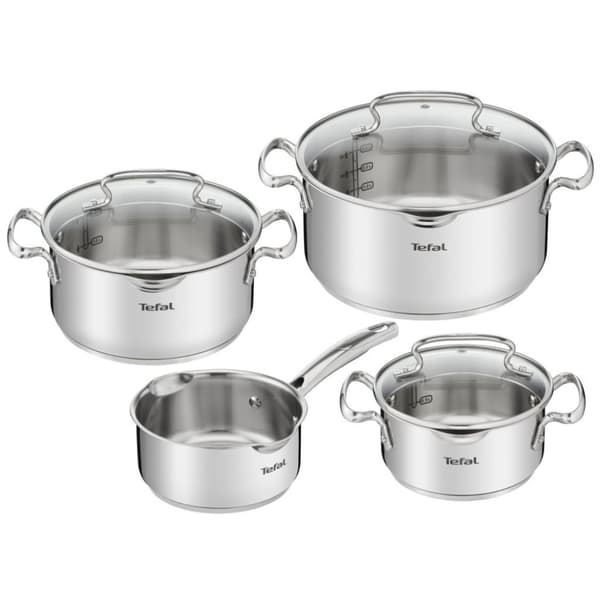 Tefal G719S7 Duetto+ Kogegrydesæt 4-delt rustfrit stål