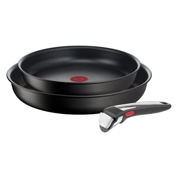 Stekpannor - TEFAL - Ingenio - Set med 3 delar - Non-stick - Induktion och ugn - Avtagbart handtag