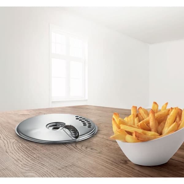 Rostfritt stål tillbehör för pommes frites - BOSCH - MUZ45PS1 - Kompatibel med MUM4, MUMS2, MUM5 och MUM Series 4 bakverksrobotar