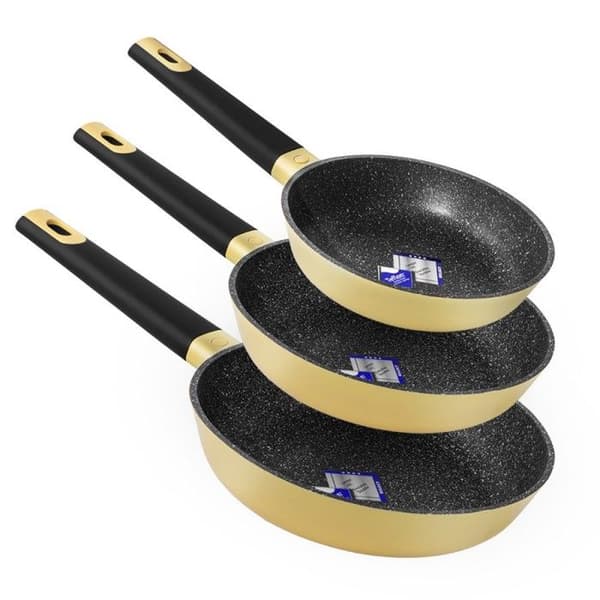 Cecotec Polka Experience 20-24-28 Bucket Set Vulcano 20, 24 och 28 cm pannor tillverkade av högkvalitativt gjutet aluminium med 5 lager