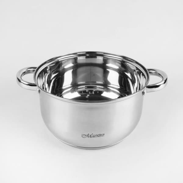 Batterie de Cuisine Induktion Rostfritt Stål 6 delar 3 Lock Härdat Glas Maestro MR-2020-6M Silver 59116