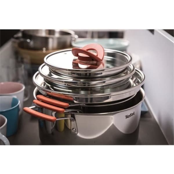 Faitouter - TEFAL - OptiSpace - 3 delar (18/20/24 cm) - Rostfritt stål - Stapelbara
