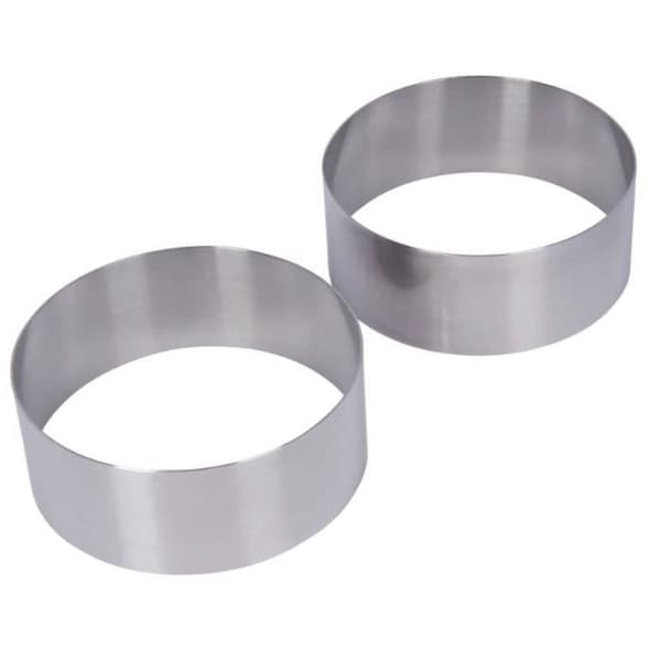 KitchenCraft matningsringar 9 cm i silverfärgad rostfritt stål 2 delar