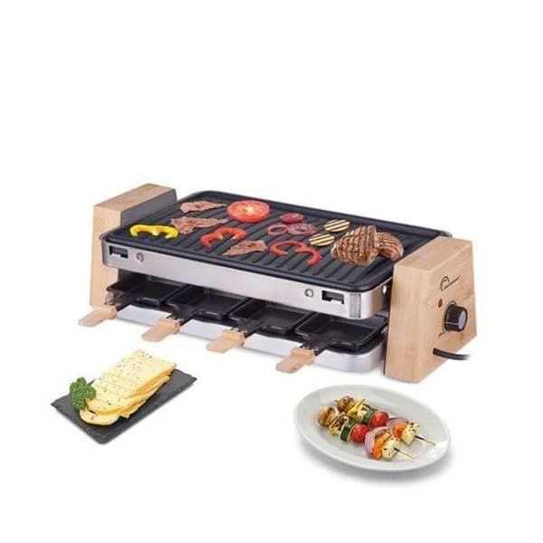 LITE BALANS - Raclette / Grill - 1500W - 8 personer - Elegans - trä/rostfritt stål - 8388