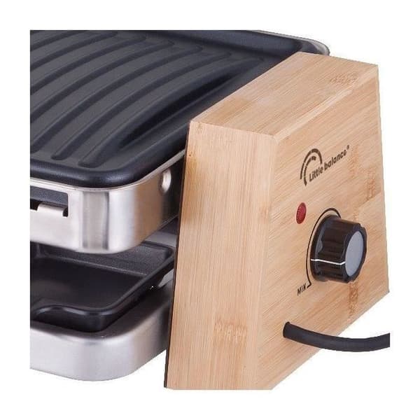 LITE BALANS - Raclette / Grill - 1500W - 8 personer - Elegans - trä/rostfritt stål - 8388
