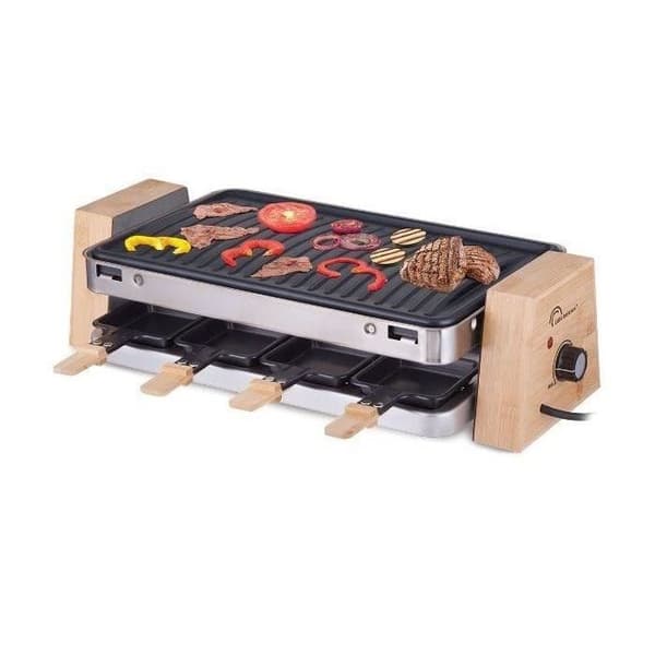 LITE BALANS - Raclette / Grill - 1500W - 8 personer - Elegans - trä/rostfritt stål - 8388