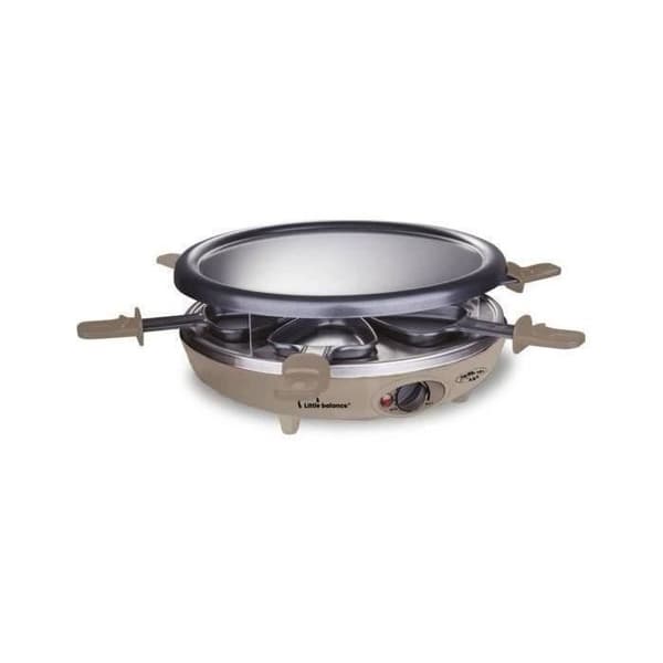 LITTLE BALANCE - 3 i 1 raclettemaskin - 1200W - Happy Cheese Trio Moo - muskotnöt - 8692