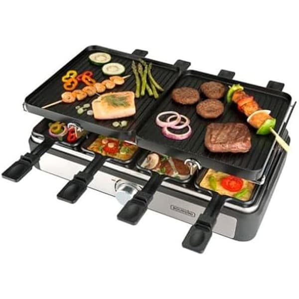 Raclette/Grill - BOURGINI - Gourmette Grill Plus - 8 Personer - Flerfärgad