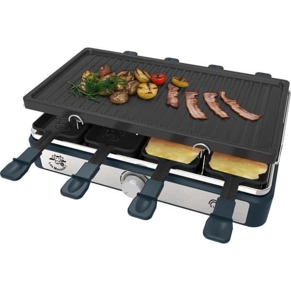 Apparat för raclette LITTLE BALANCE - Maxi Grill &amp; Cheese - För upp till 8 personer - Design Meuuuh - 1400W