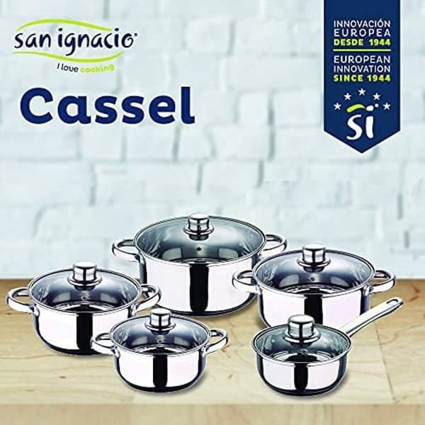Köksset - SAN IGNACIO - 12 delar - Rostfritt stål - Smidd aluminium - Induktionskompatibel