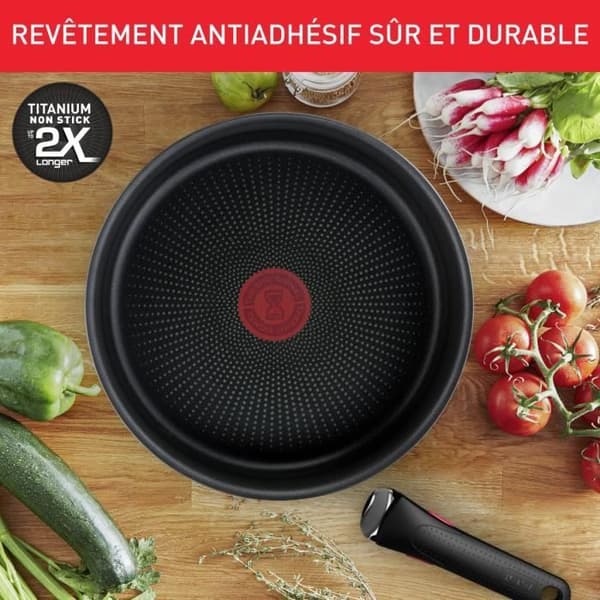 TEFAL INGENIO Emotion On Cookware set 13 p, Induktion, Rostfritt stål, Non-stick beläggning, Stekpannor, Kastruller L897DS04