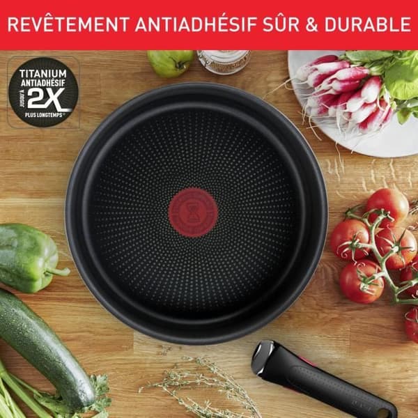TEFAL INGENIO Daily Chef Batteri 10 p, Induktion, Non-stick beläggning, Stekpannor och kastruller, Tillverkad i Frankrike L3989502