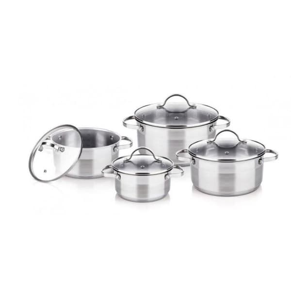 Bateria De Ollas Acero Inox 8 Piezas Lamart Ltssset8
