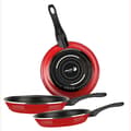 Miniatyrbild 1 av 4: Induktionsstekpanna Set 20-24-28 cm Emaljerat Stål, Non-stick utan PFOA FAGOR Optimax Röd 01366