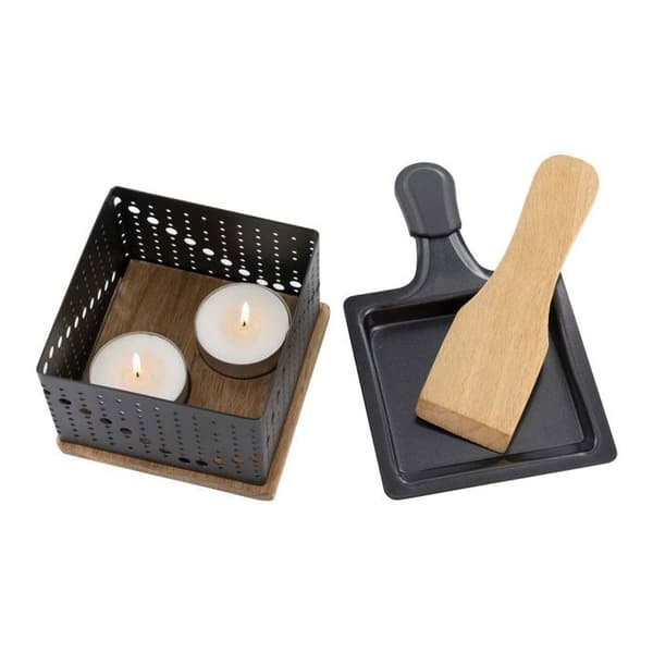 Individuell Raclette - Märke - Modell - Metall, Akacieträ, Bambu - Fungerar med 2 värmeljus