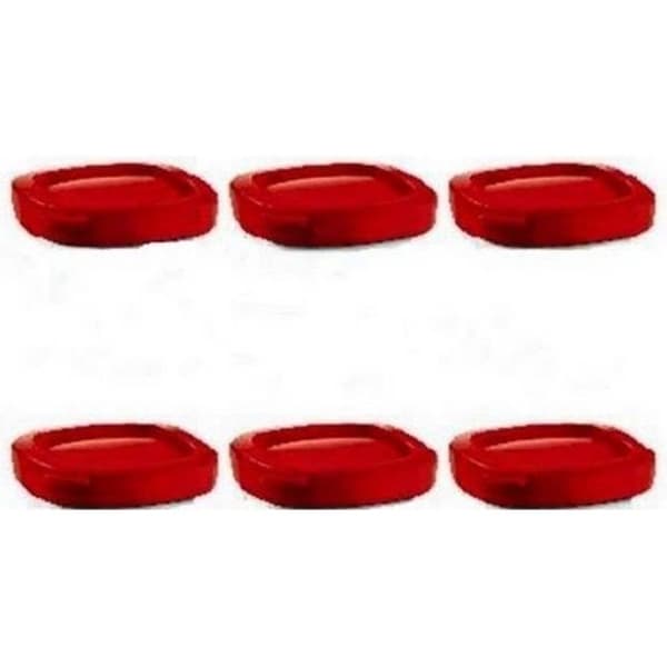 Lock för MOULINEX Multi Délices röda yoghurtkrukor - Set om 6