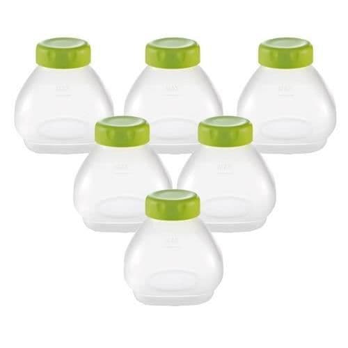 SEB yoghurttillbehörssats - 6 flaskor och kapsyler - Vit