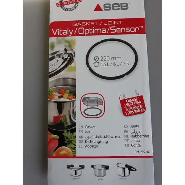 Gemensam tätning - SEB - Optima, Sensor, Vitaly - 4,5L, 6L, 7,5L - Svart - 792189