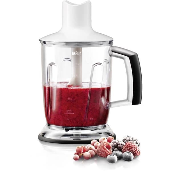 1,25L vit mixerskål för Braun Multiquick 5 - MQ40 Tillbehör
