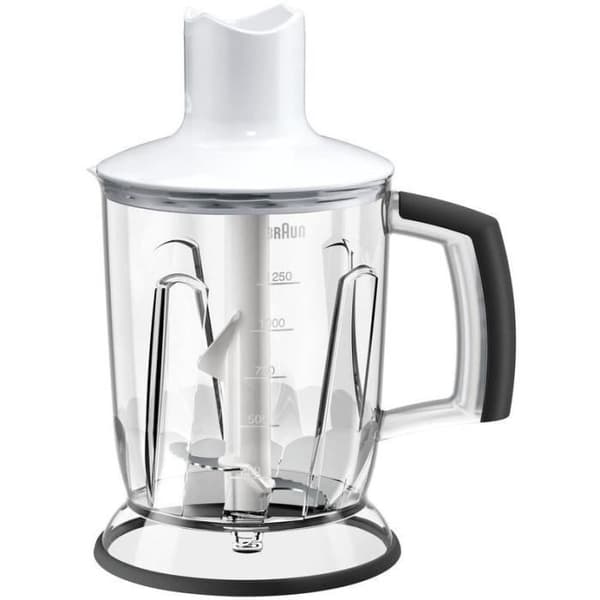 1,25L vit mixerskål för Braun Multiquick 5 - MQ40 Tillbehör